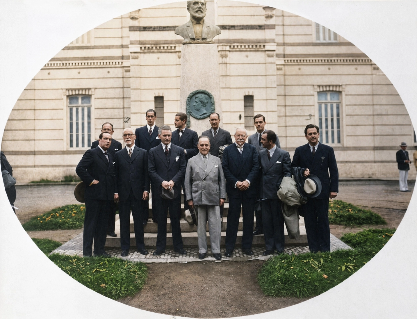 Getúlio Vargas e João de Rezende Tostes - Fazenda São Matheus / Museu Mariano Procópio, 25/07/1935 (colorizado)